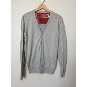 Diesel Mens Gray V-Neck‎ Button Front Cardigan Sweater Size M RN93243 CA25594